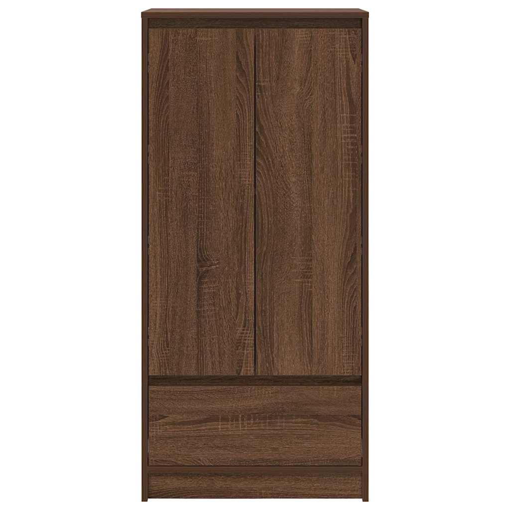 Kast met lade 55,5x34x119,5 cm spaanplaat bruin eikenkleurig