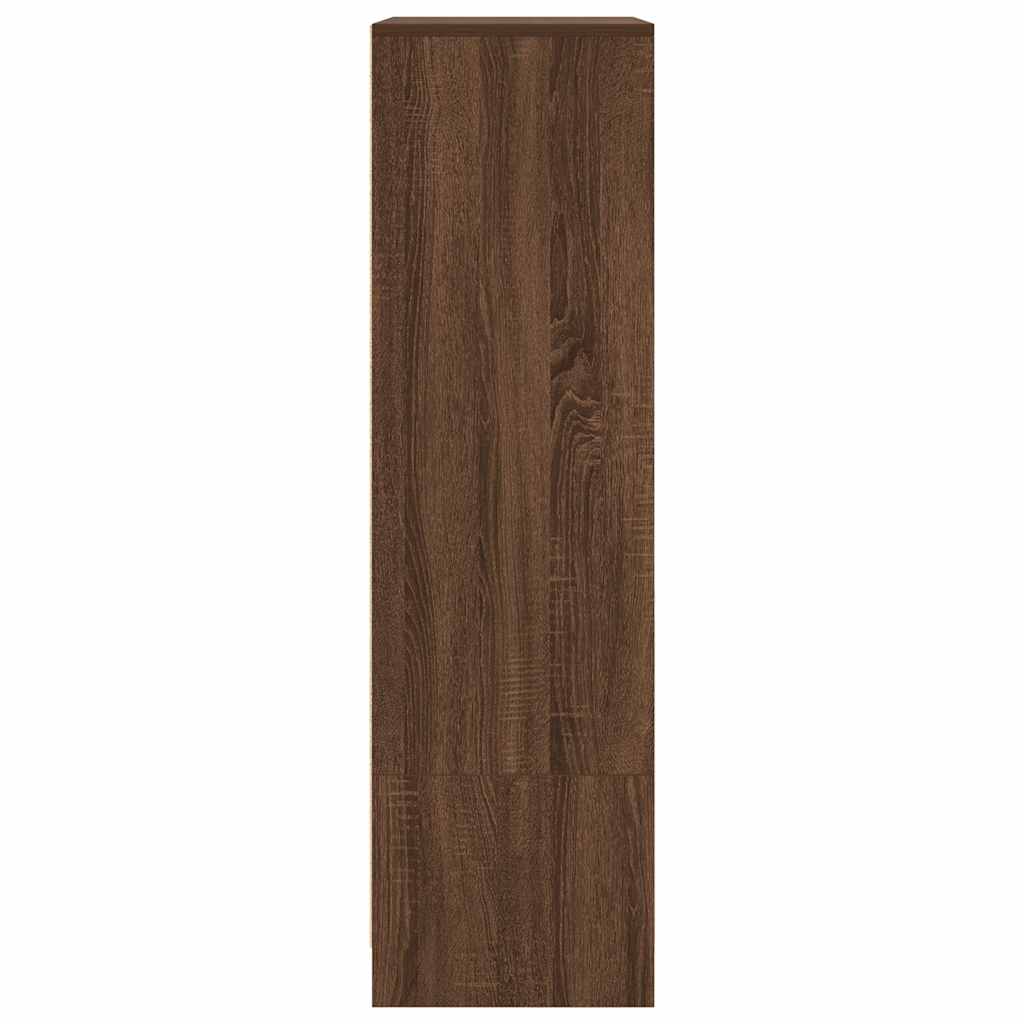 Kast met lade 55,5x34x119,5 cm spaanplaat bruin eikenkleurig
