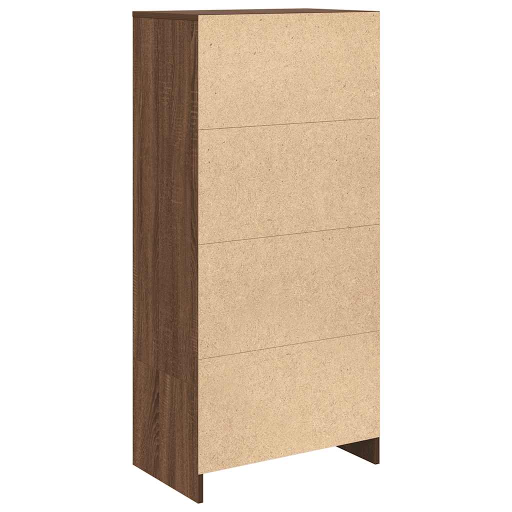 Kast met lade 55,5x34x119,5 cm spaanplaat bruin eikenkleurig