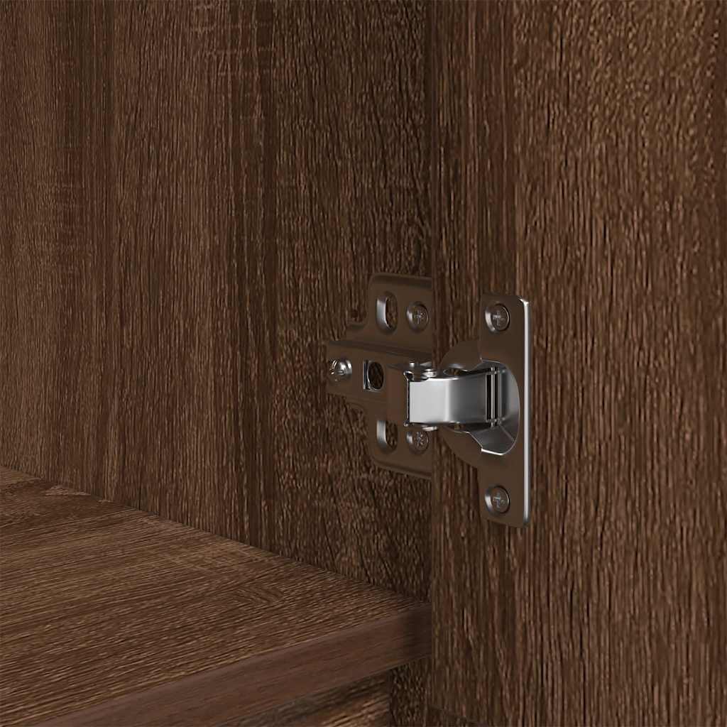 Kast met lade 55,5x34x119,5 cm spaanplaat bruin eikenkleurig