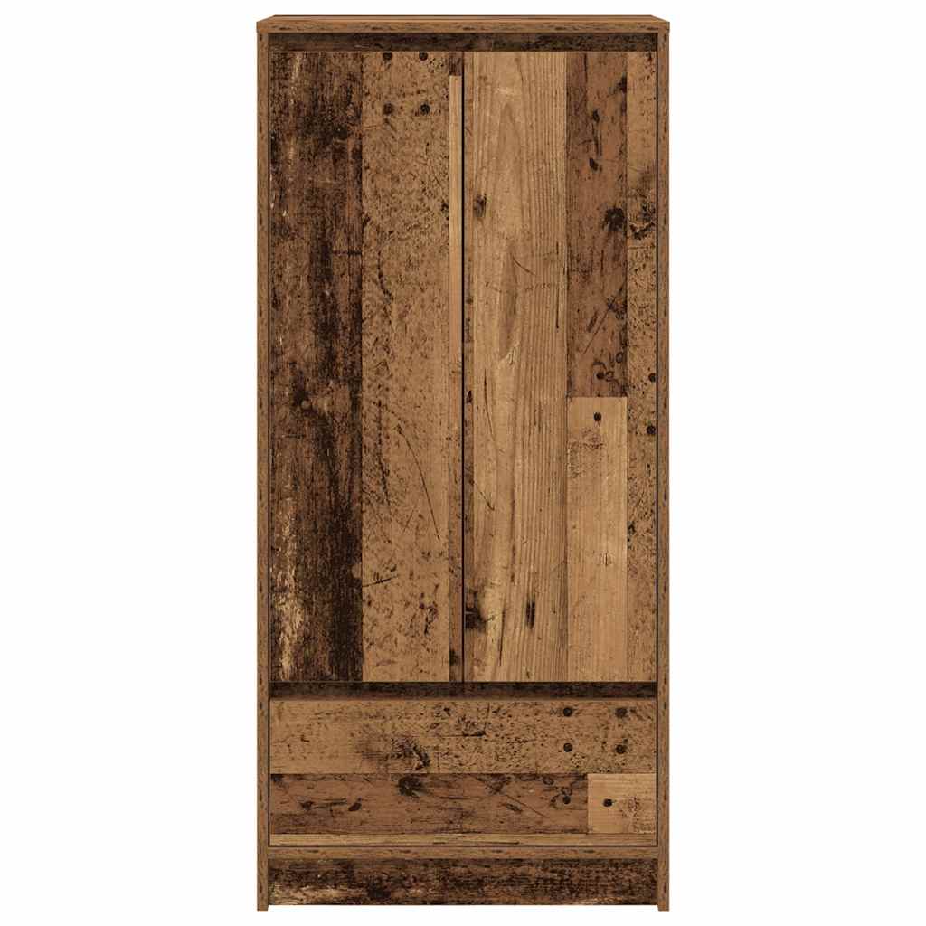 Kast met lade 55,5x34x119,5 cm spaanplaat hout oud hout
