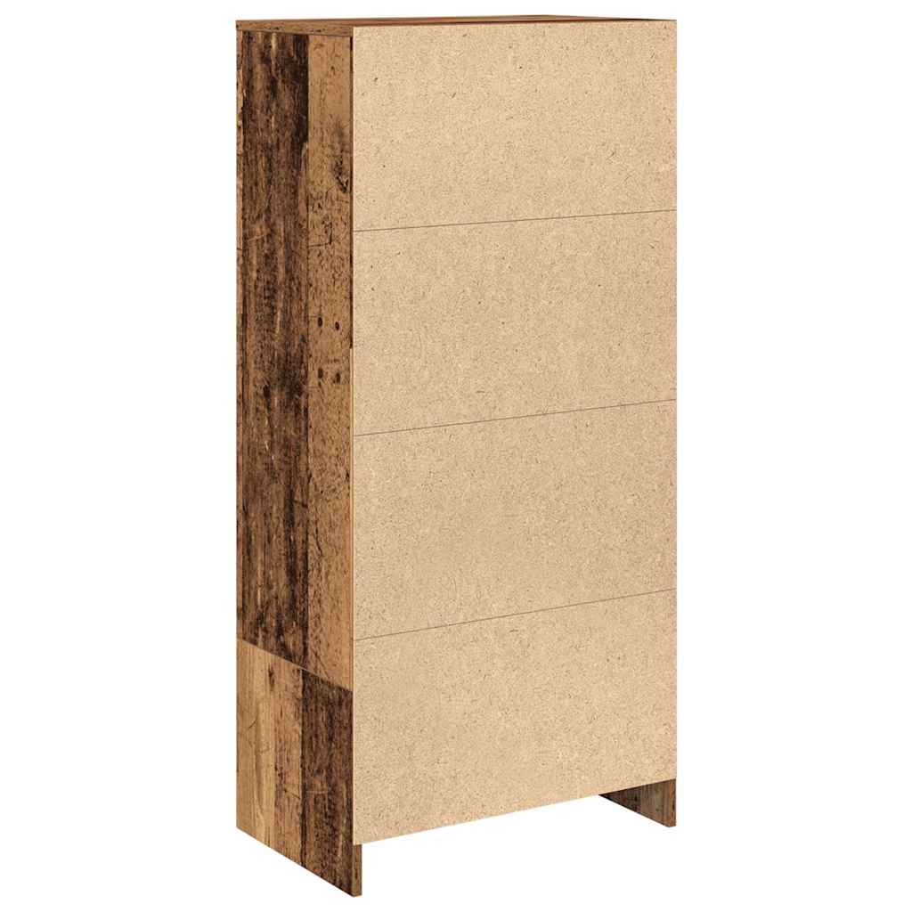 Kast met lade 55,5x34x119,5 cm spaanplaat hout oud hout