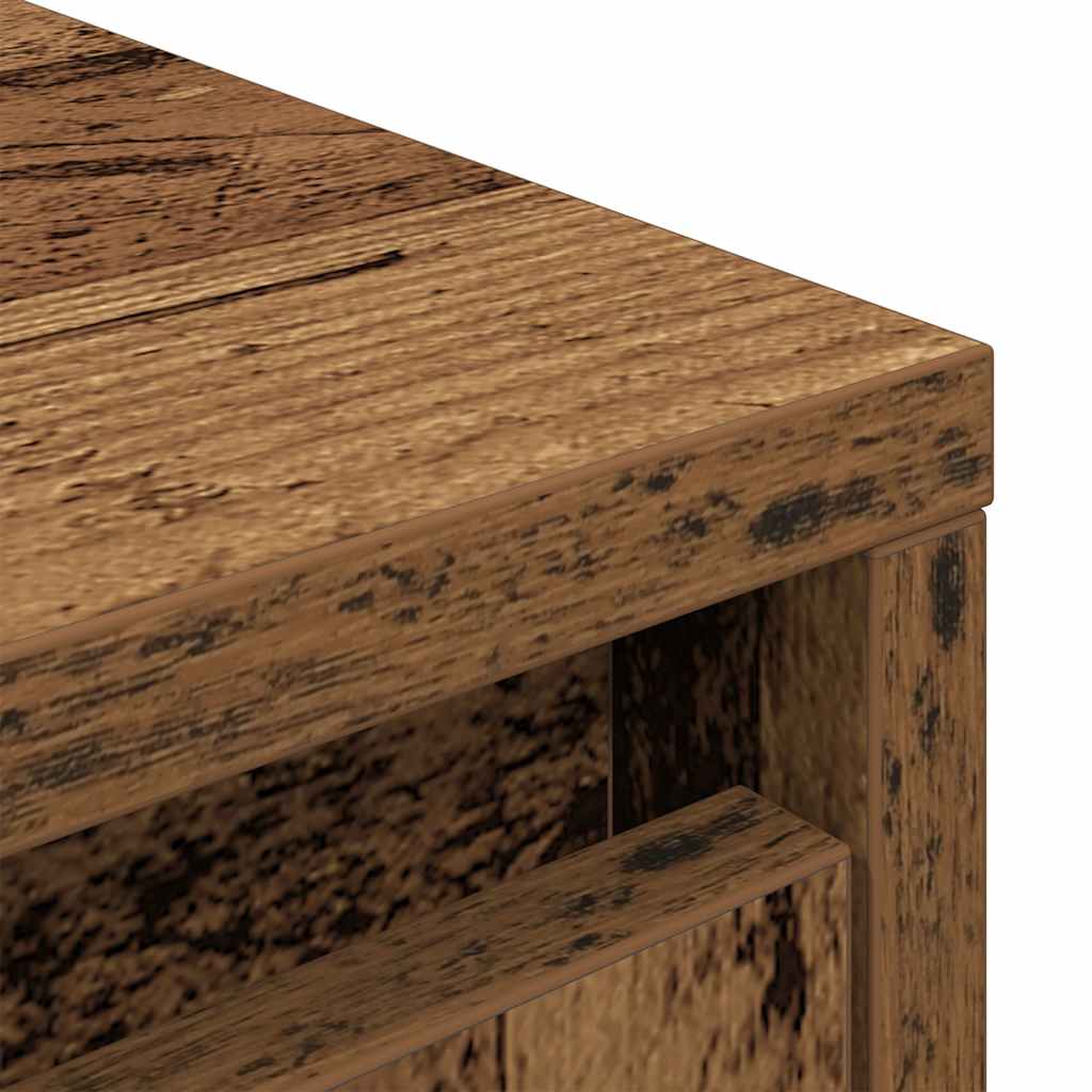 Kast met lade 55,5x34x119,5 cm spaanplaat hout oud hout