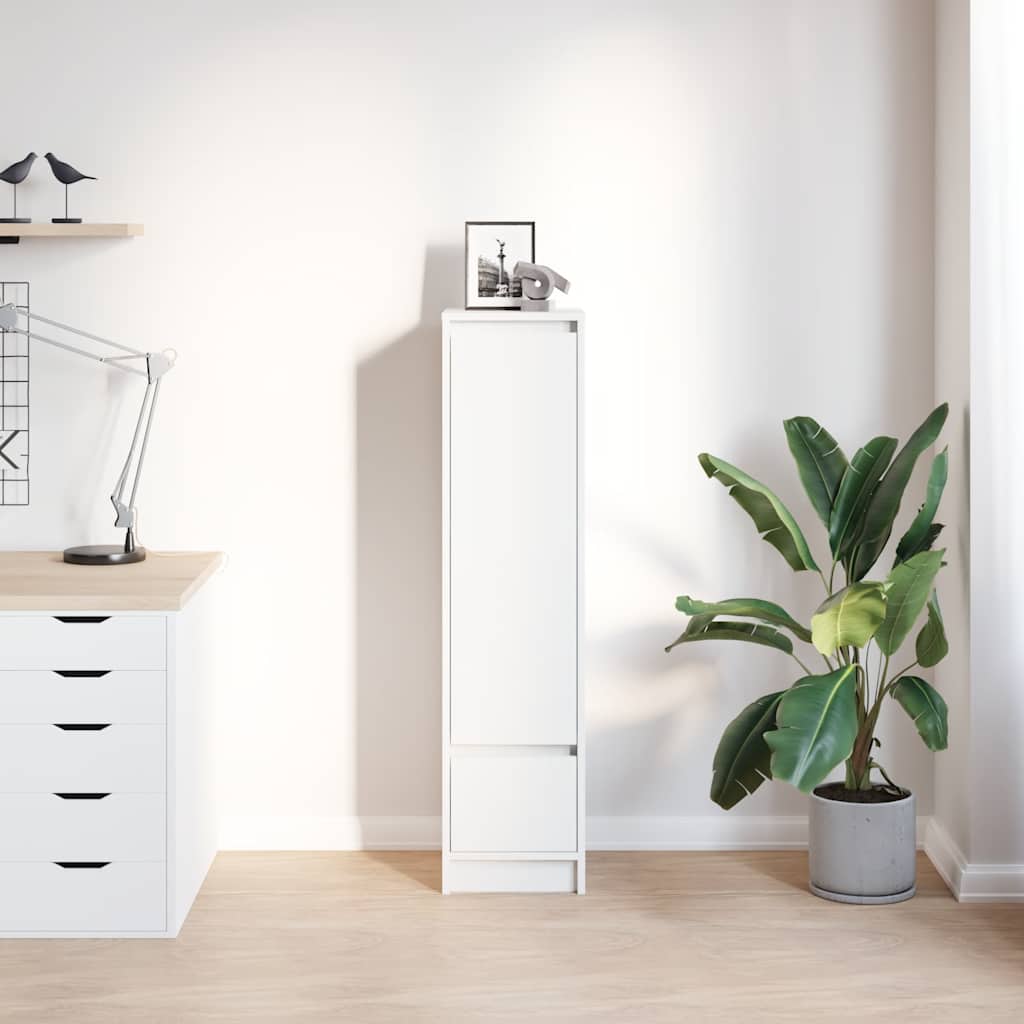 Highboard 29,5x34x119,5 cm spaanplaat wit