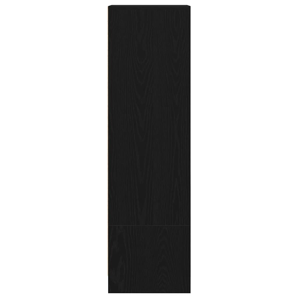 Highboard 29,5x34x119,5 cm spaanplaat zwart eikenkleurig