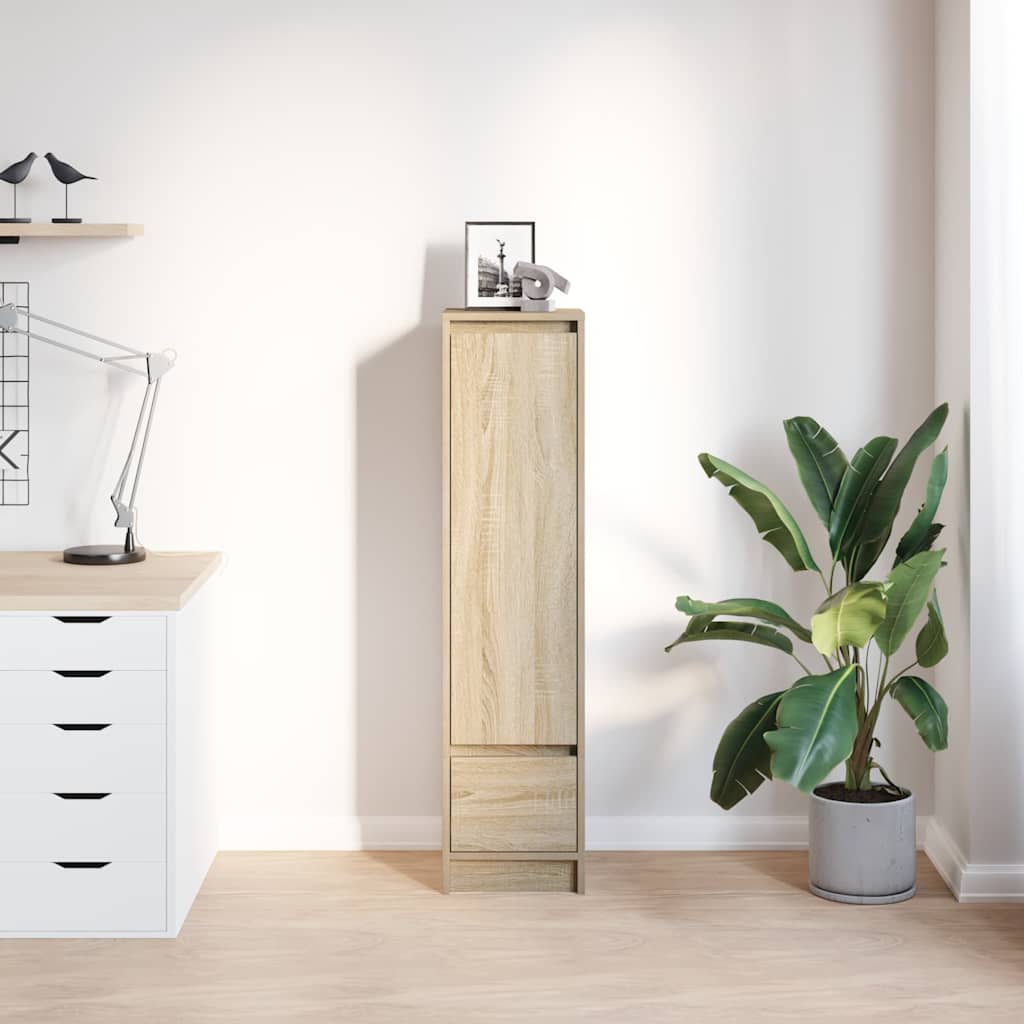 Highboard 29,5x34x119,5 cm spaanplaat sonoma eikenkleurig