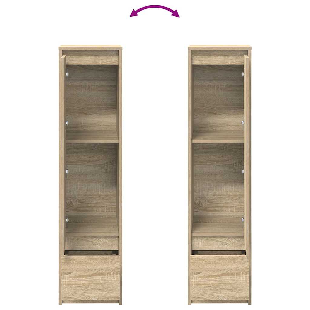 Highboard 29,5x34x119,5 cm spaanplaat sonoma eikenkleurig