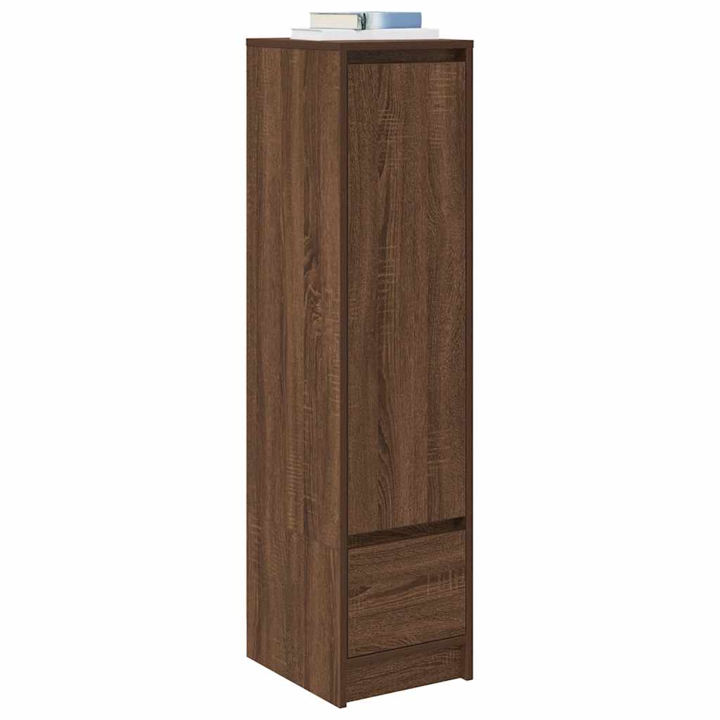 Hoge kast 29,5x34x119,5 cm spaanplaat bruin eikenkleurig