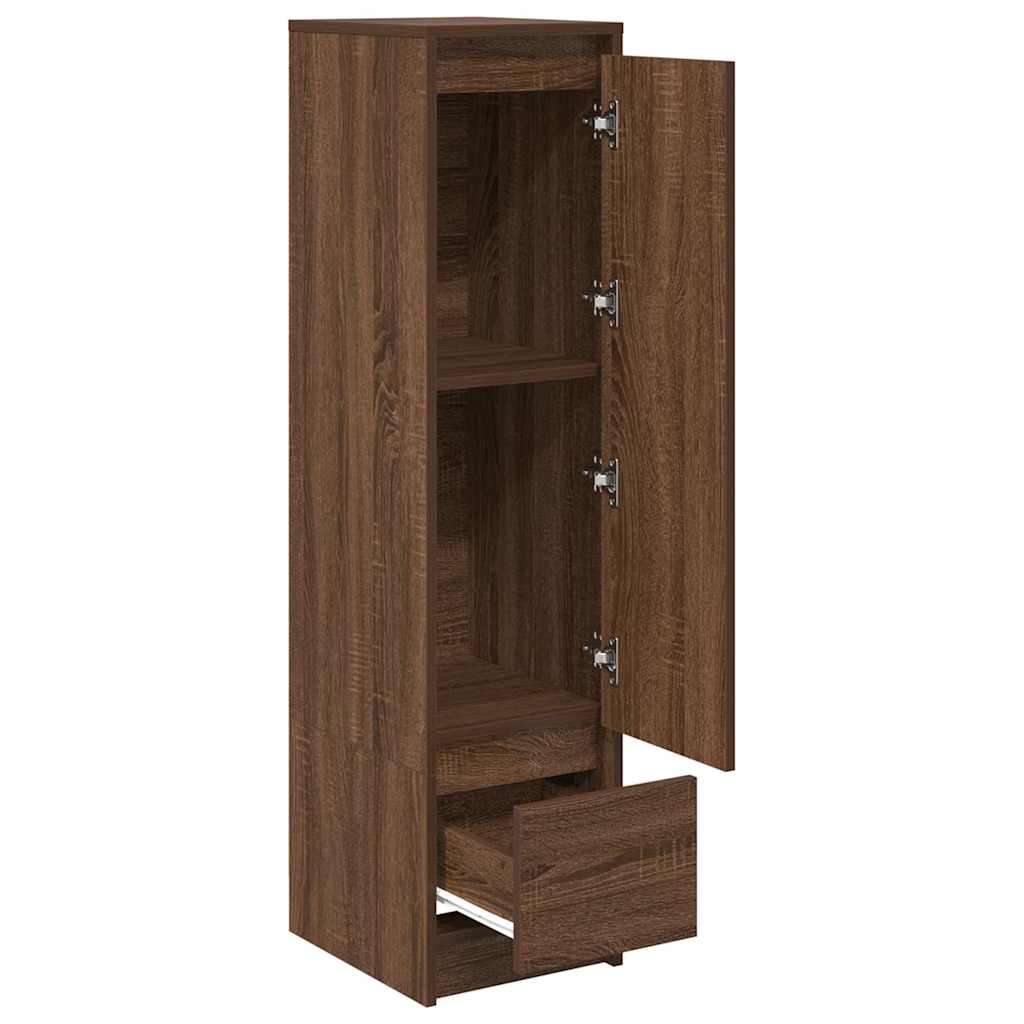 Hoge kast 29,5x34x119,5 cm spaanplaat bruin eikenkleurig