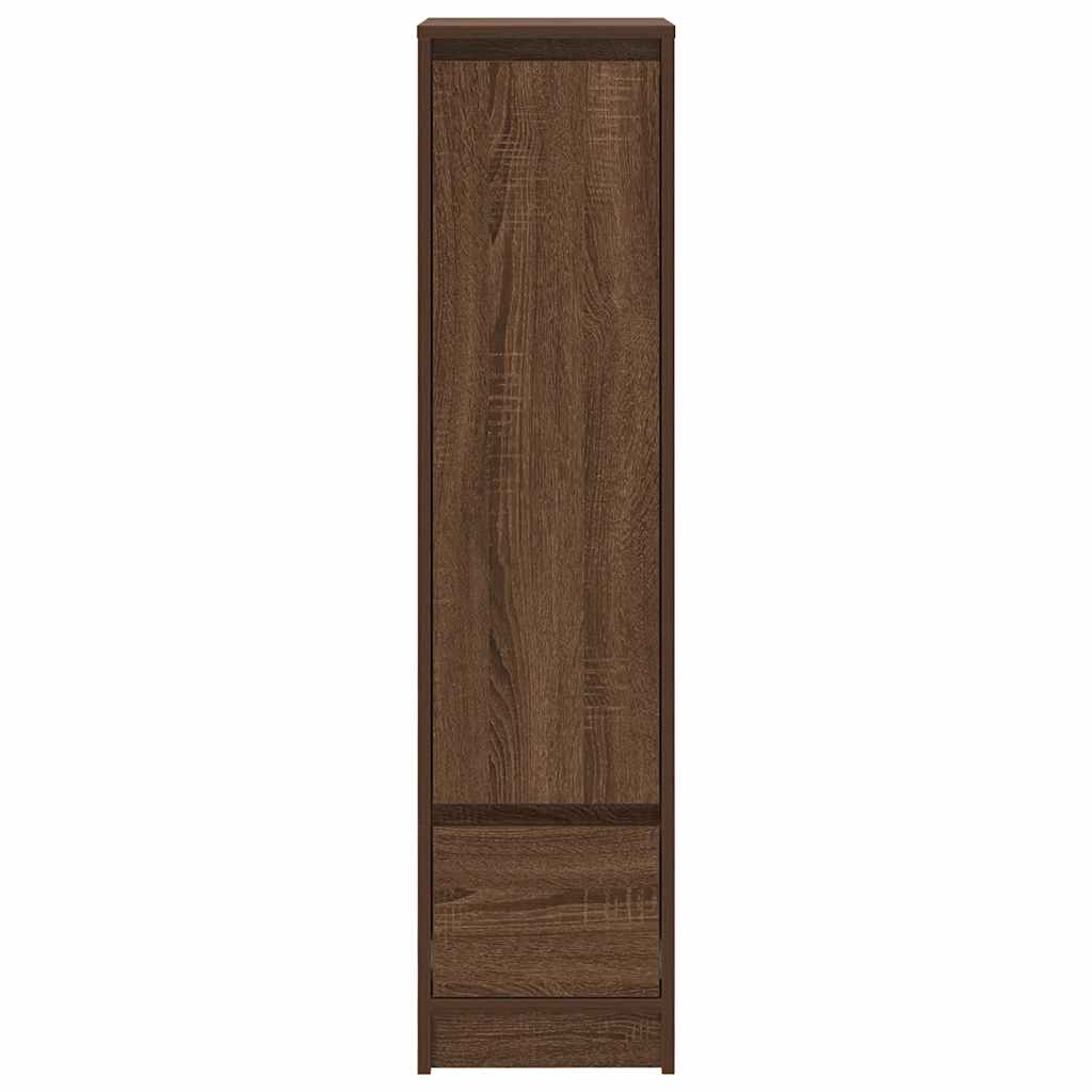 Hoge kast 29,5x34x119,5 cm spaanplaat bruin eikenkleurig