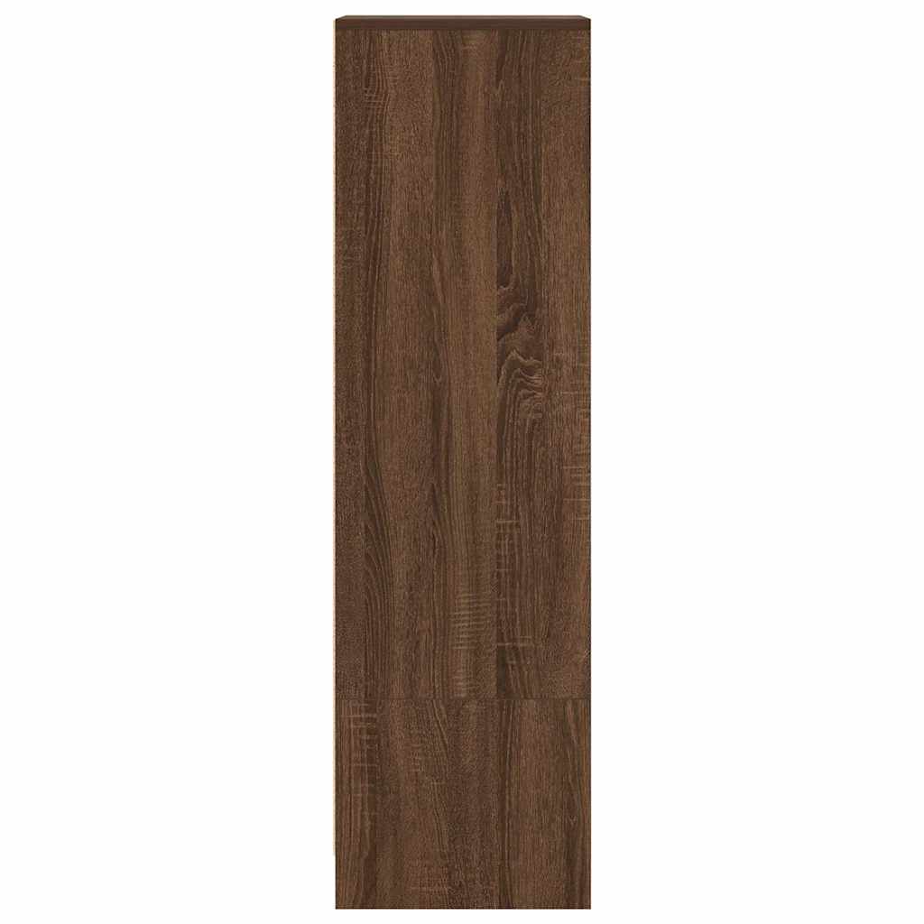 Hoge kast 29,5x34x119,5 cm spaanplaat bruin eikenkleurig