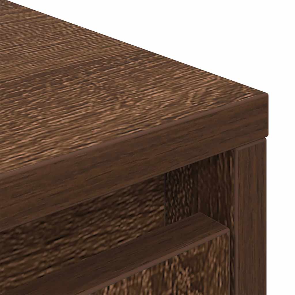 Hoge kast 29,5x34x119,5 cm spaanplaat bruin eikenkleurig