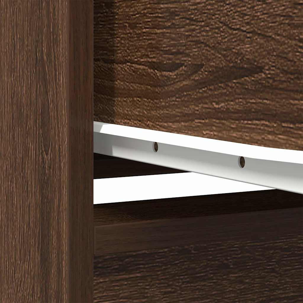 Hoge kast 29,5x34x119,5 cm spaanplaat bruin eikenkleurig