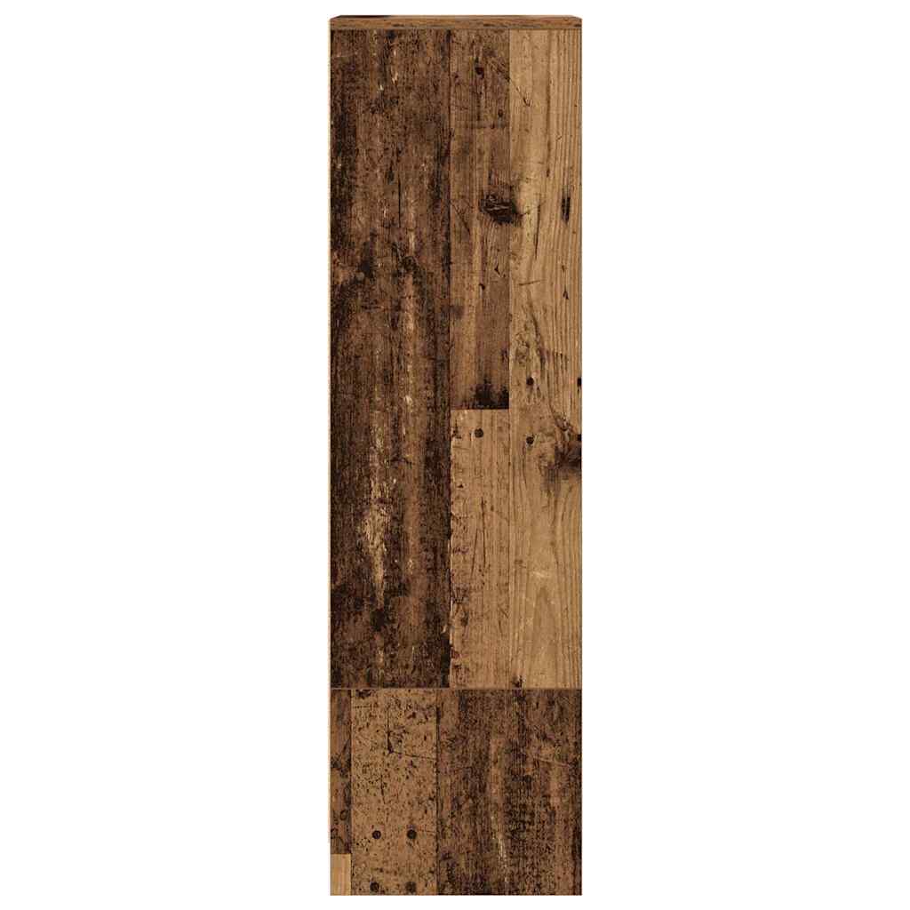 Hoge kast 29,5x34x119,5 cm bewerkt hout oud hout