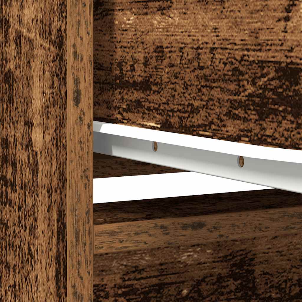 Hoge kast 29,5x34x119,5 cm bewerkt hout oud hout