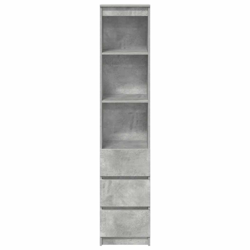 Highboard 37,5x35x180 cm spaanplaat betongrijs