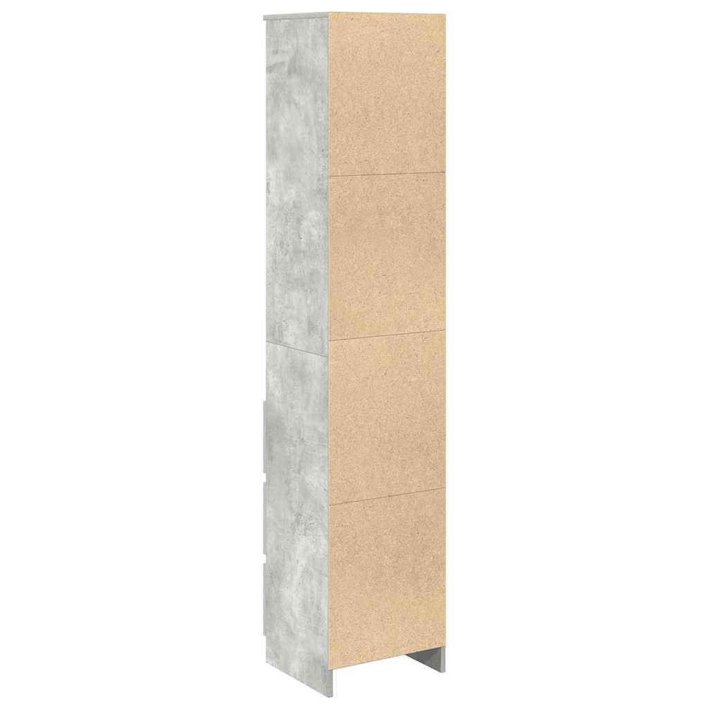 Highboard 37,5x35x180 cm spaanplaat betongrijs