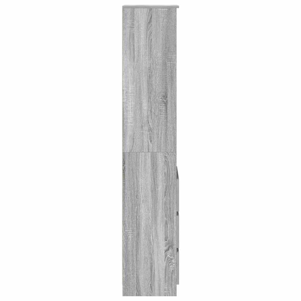 Hoge kast 37,5x35x180 cm spaanplaat grijs sonoma
