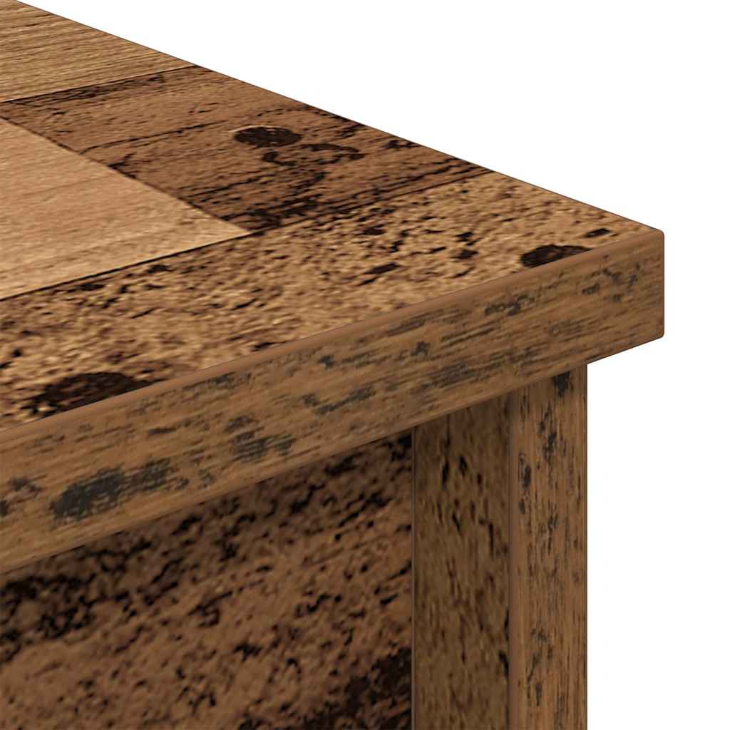 Hoge kast 37,5x35x180 cm bewerkt hout oud houtkleurig