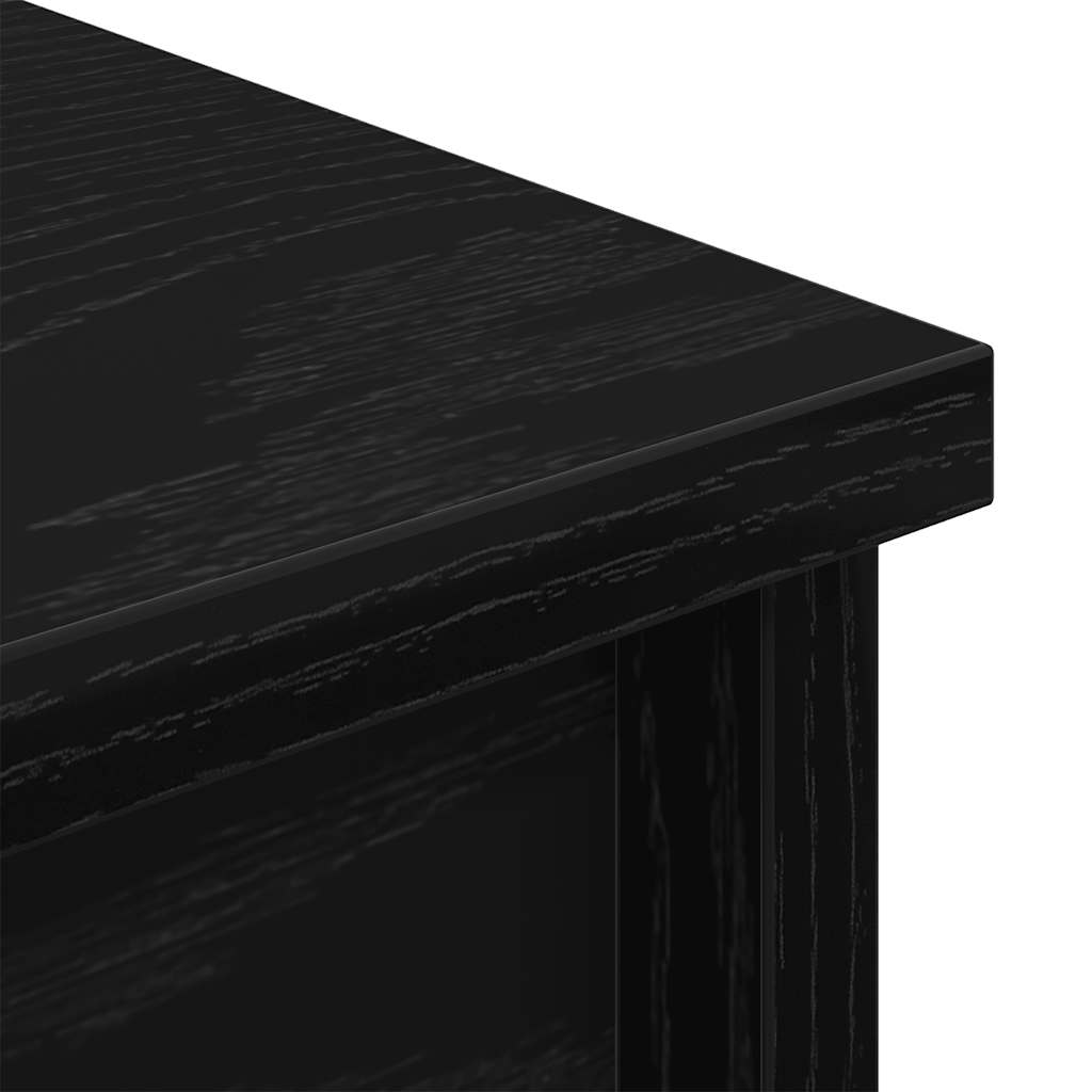 Highboard 37,5x35x180 cm spaanplaat zwart eikenkleurig