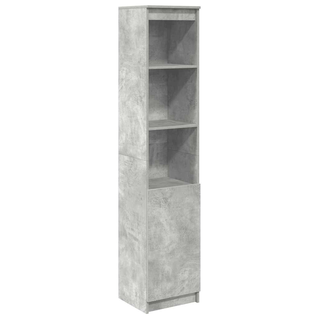 Highboard 37,5x35x180 cm spaanplaat betongrijs
