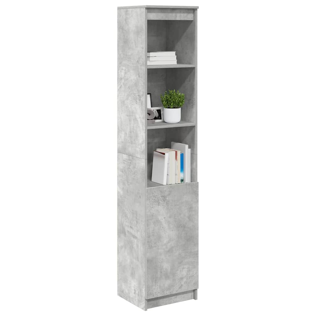 Highboard 37,5x35x180 cm spaanplaat betongrijs