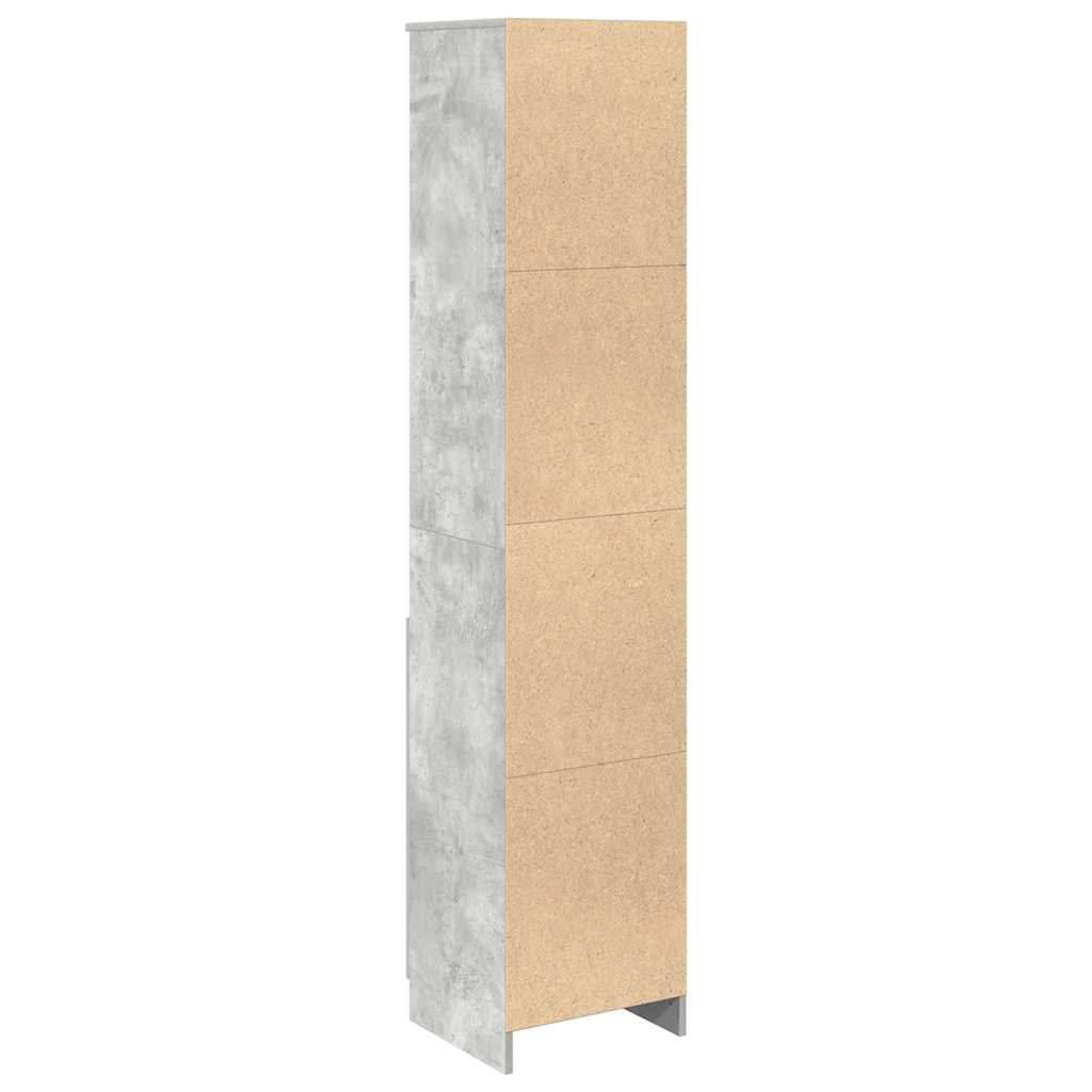 Highboard 37,5x35x180 cm spaanplaat betongrijs