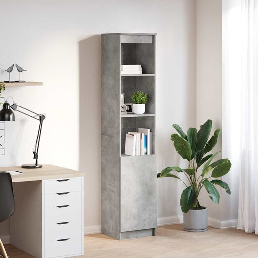 Highboard 37,5x35x180 cm spaanplaat betongrijs