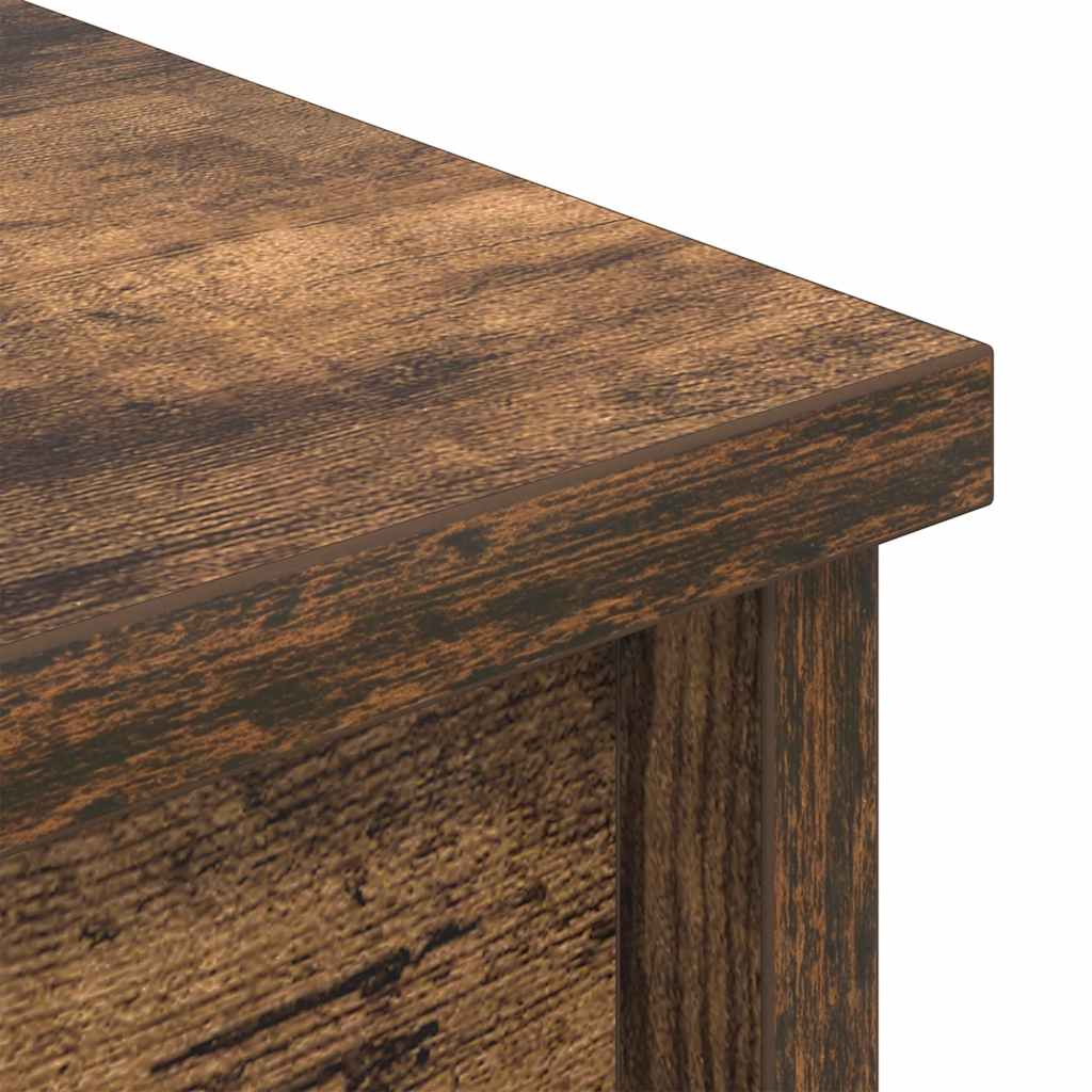 Hoge kast 37,5x35x180 cm spaanplaat gerookt eikenkleurig