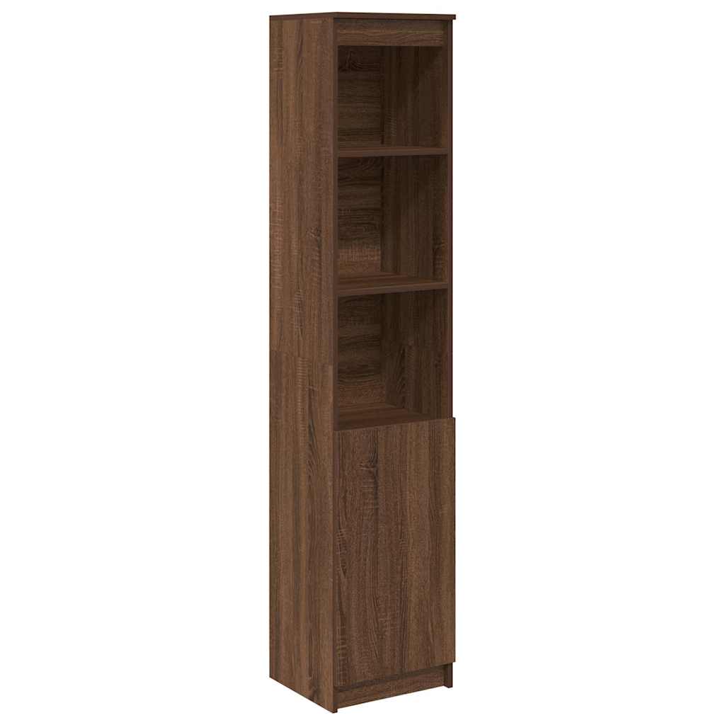 Hoge kast 37,5x35x180 cm spaanplaat bruin eikenkleurig
