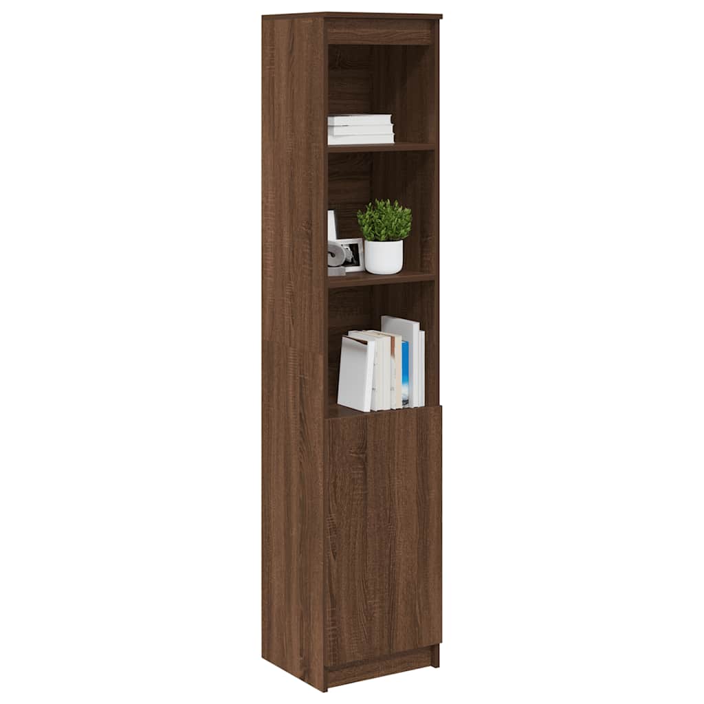 Hoge kast 37,5x35x180 cm spaanplaat bruin eikenkleurig