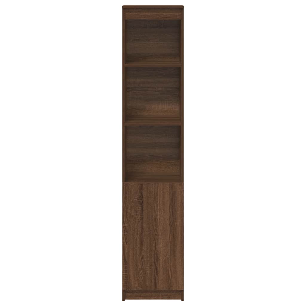 Hoge kast 37,5x35x180 cm spaanplaat bruin eikenkleurig