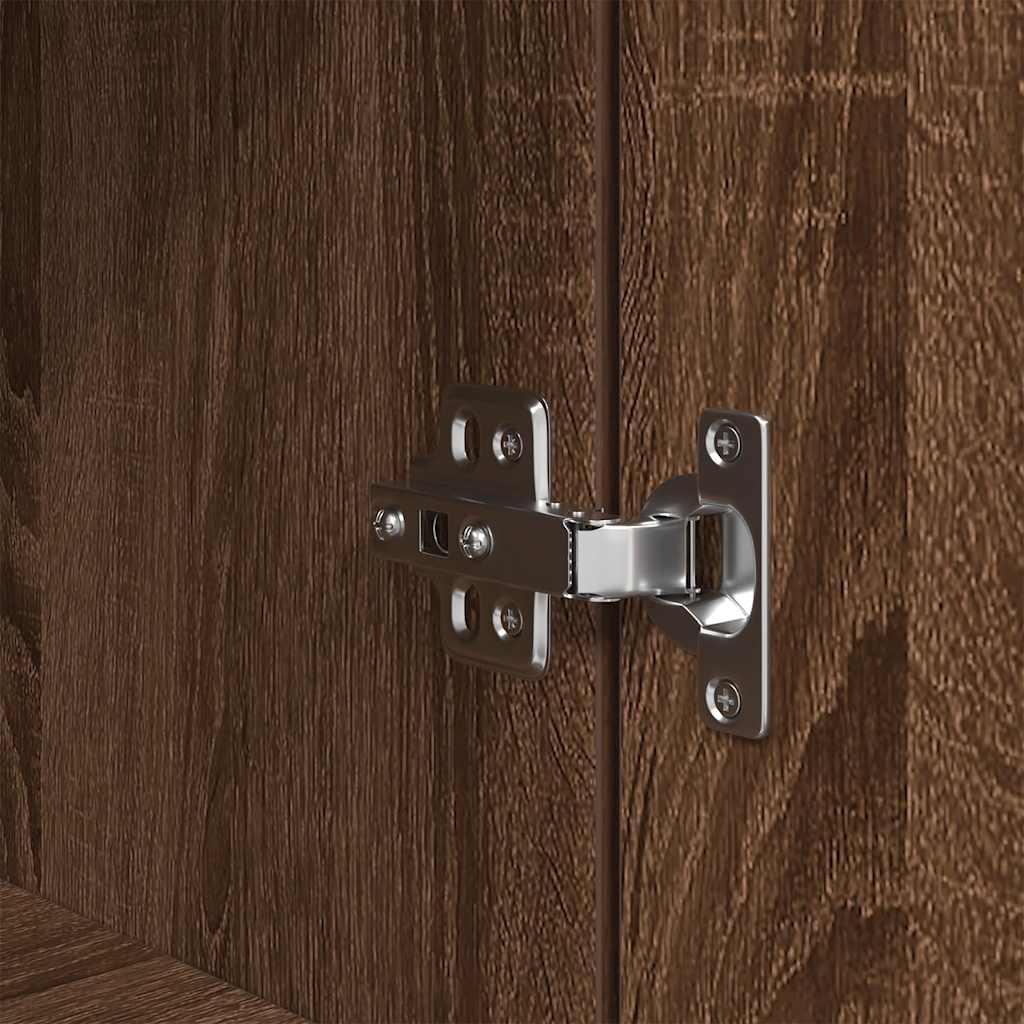 Hoge kast 37,5x35x180 cm spaanplaat bruin eikenkleurig