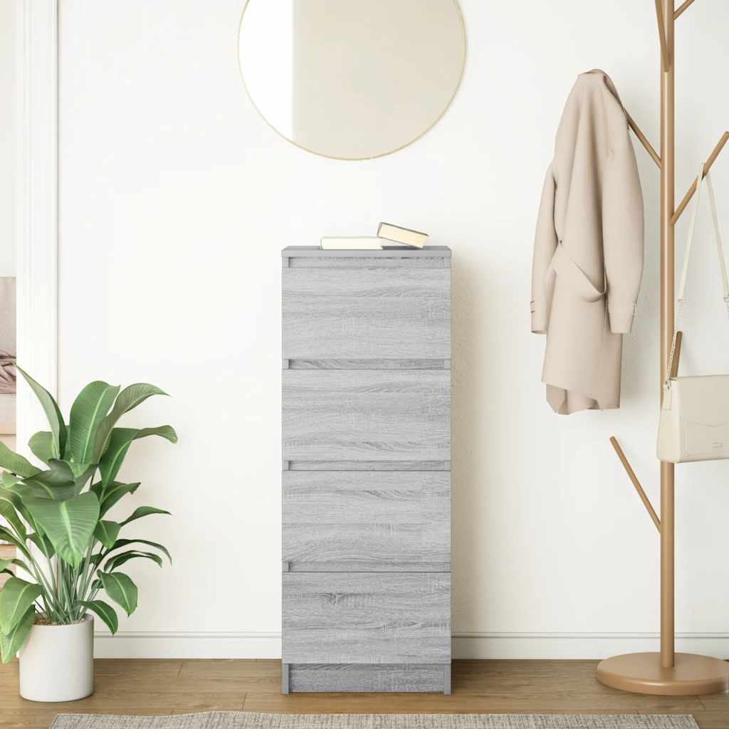 Dressoir 37,5x35x99 cm spaanplaat grijs sonoma