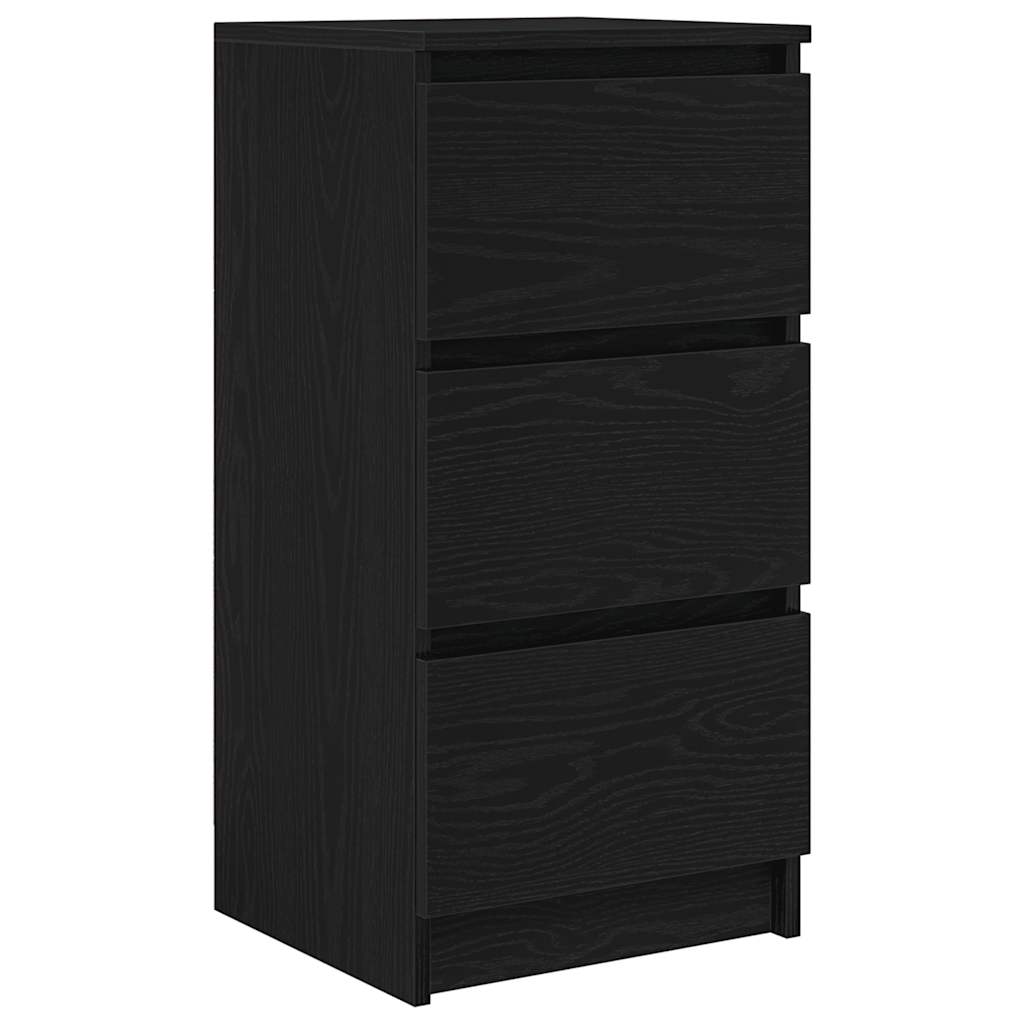 Dressoir 37,5x35x76 cm spaanplaat zwart eikenkleurig