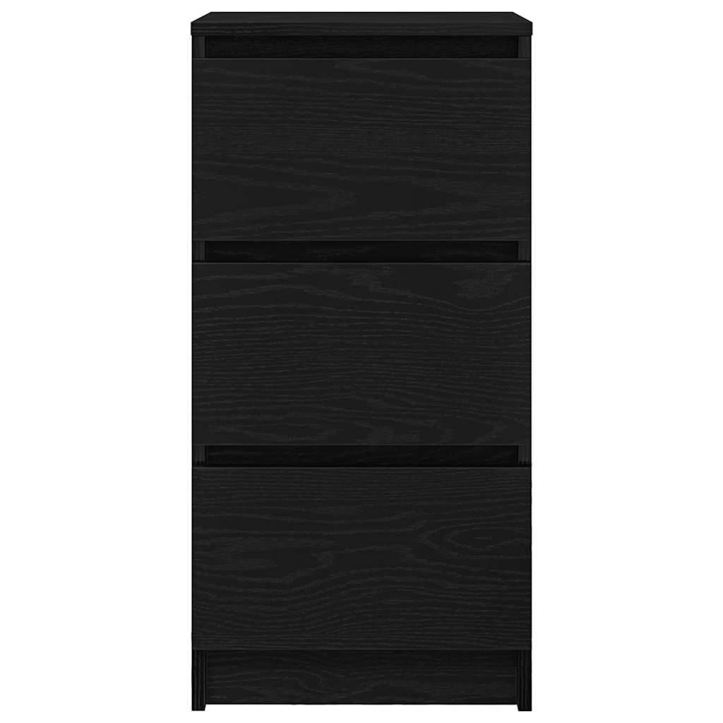 Dressoir 37,5x35x76 cm spaanplaat zwart eikenkleurig