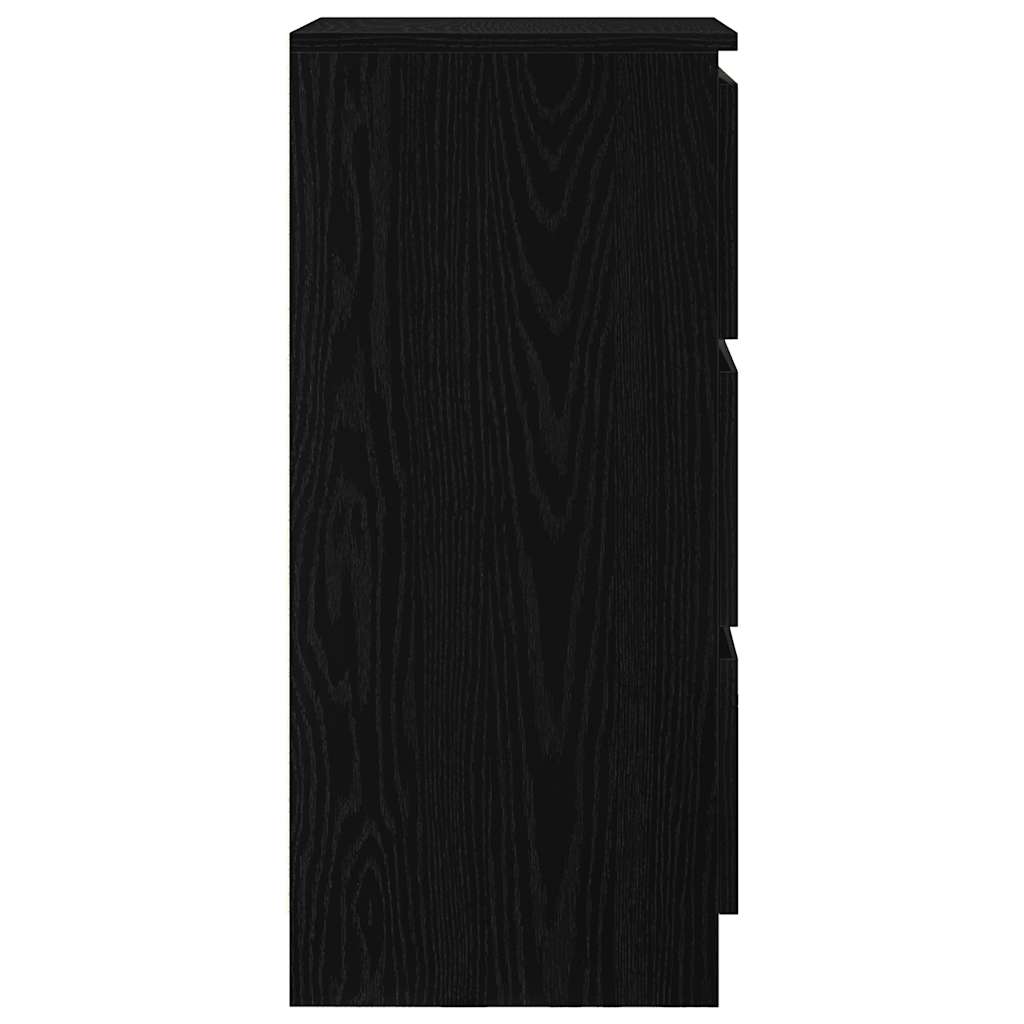 Dressoir 37,5x35x76 cm spaanplaat zwart eikenkleurig