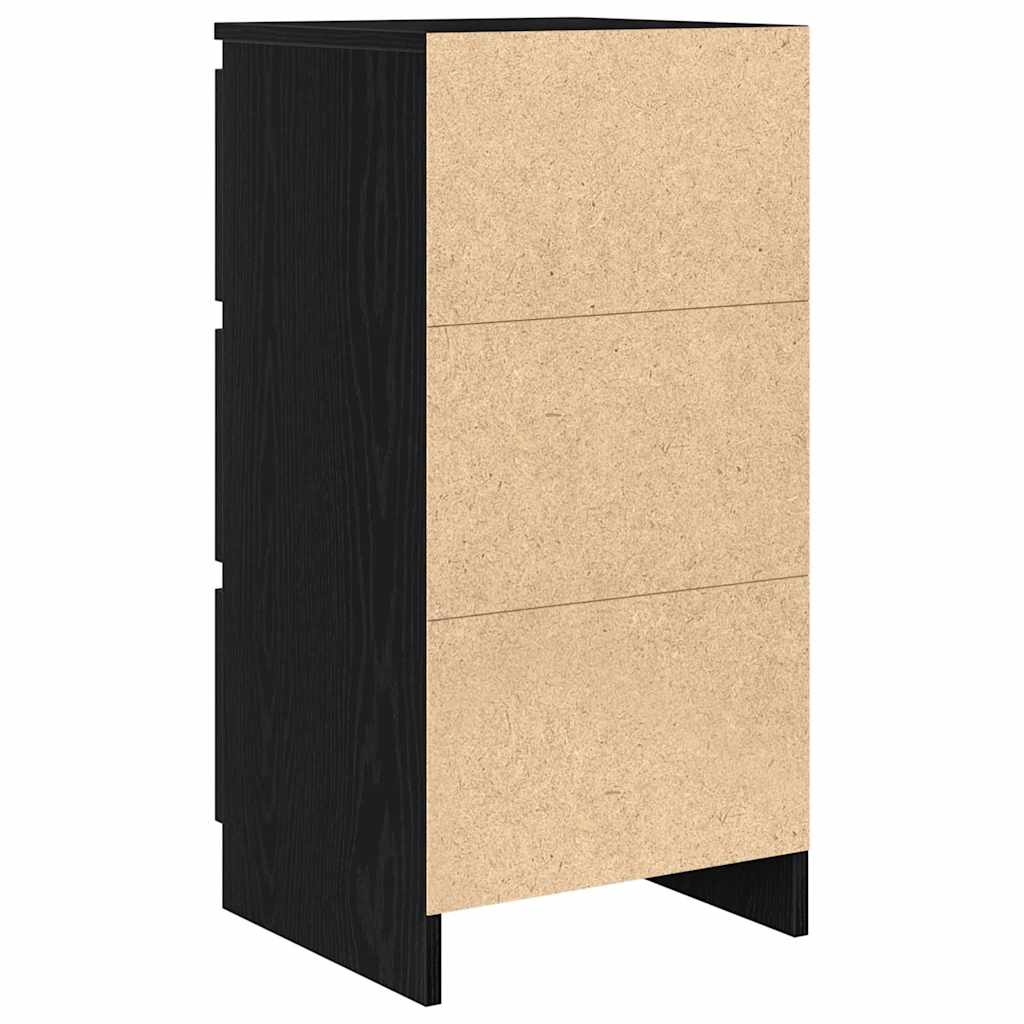 Dressoir 37,5x35x76 cm spaanplaat zwart eikenkleurig
