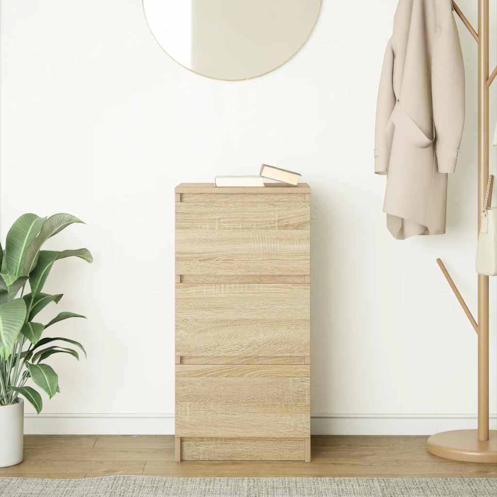 Dressoir 37,5x35x76cm bewerkt hout sonoma eikenkleurig