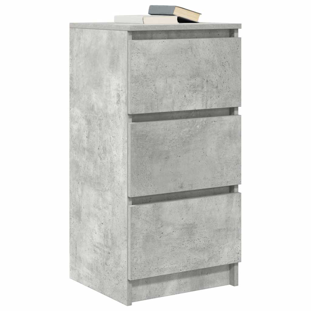 Dressoir 37,5x35x76 cm bewerkt hout betongrijs