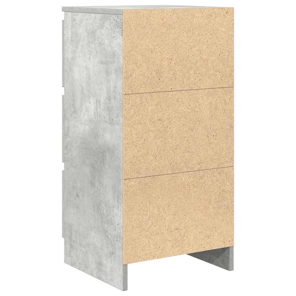 Dressoir 37,5x35x76 cm bewerkt hout betongrijs