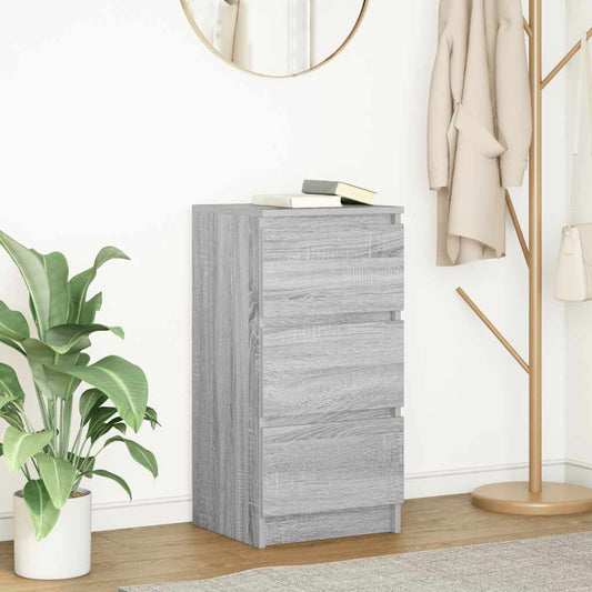 Dressoir 37,5x35x76 cm bewerkt hout grijs sonoma eikenkleurig