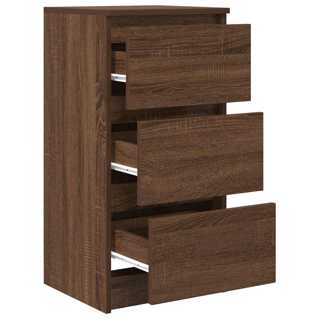 Dressoir 37,5x35x76 cm bewerkt hout bruin eikenkleurig