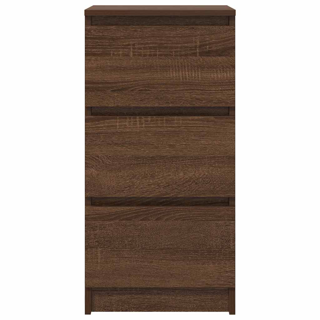 Dressoir 37,5x35x76 cm bewerkt hout bruin eikenkleurig