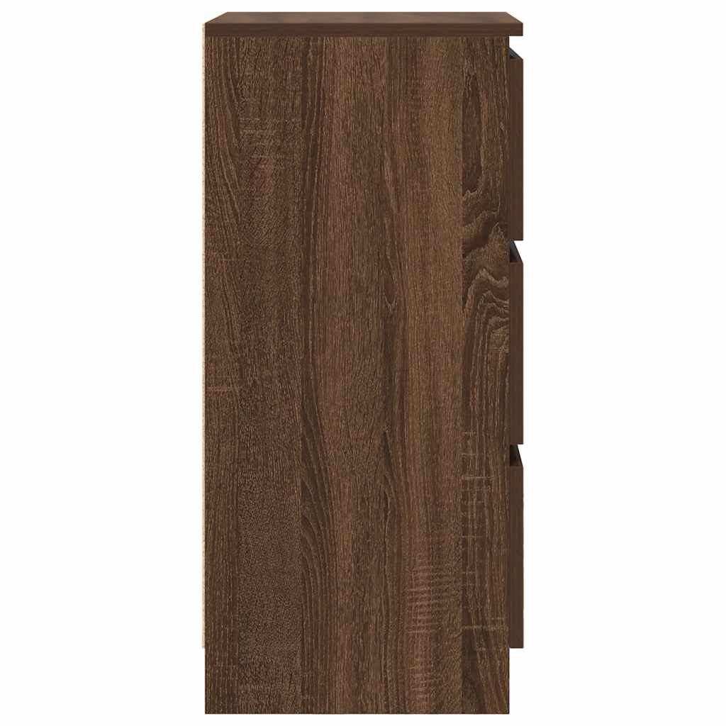 Dressoir 37,5x35x76 cm bewerkt hout bruin eikenkleurig