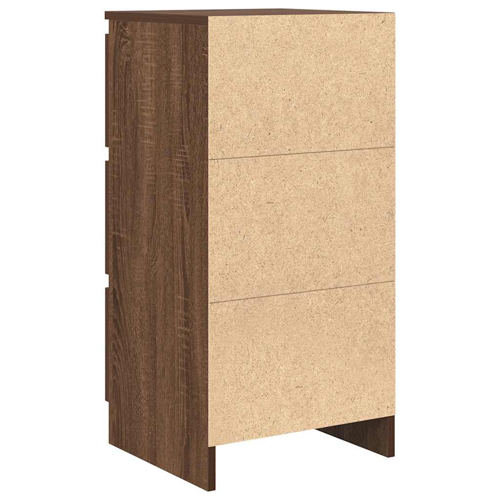 Dressoir 37,5x35x76 cm bewerkt hout bruin eikenkleurig