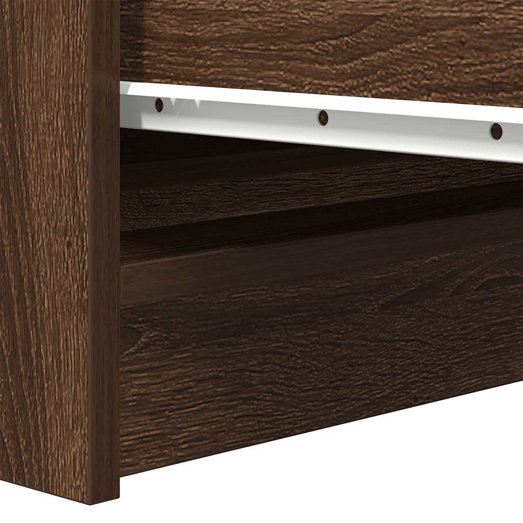 Dressoir 37,5x35x76 cm bewerkt hout bruin eikenkleurig