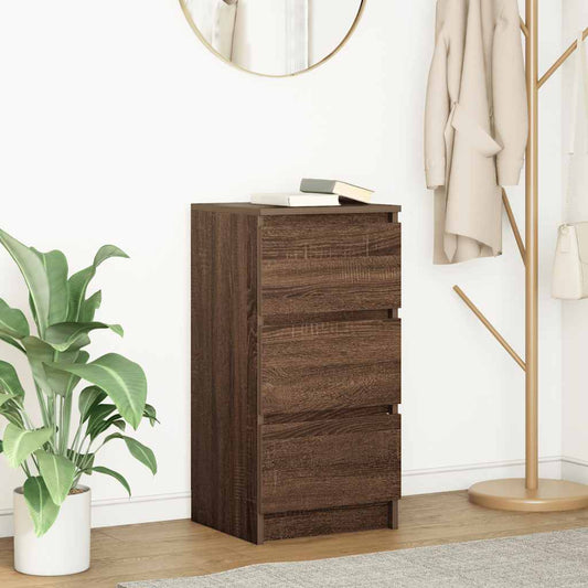 Dressoir 37,5x35x76 cm bewerkt hout bruin eikenkleurig
