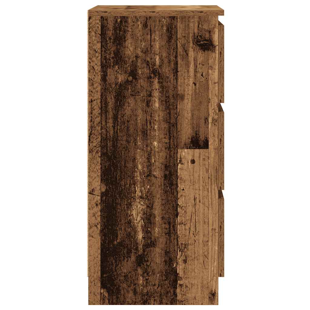 Dressoir 37,5x35x76 cm bewerkt hout oud houtkleurig