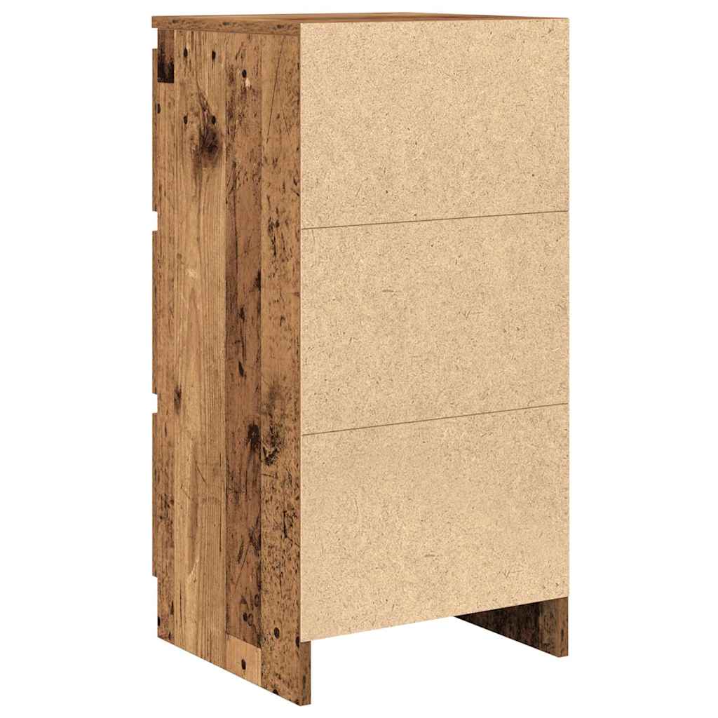 Dressoir 37,5x35x76 cm bewerkt hout oud houtkleurig